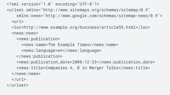 google news sitemap