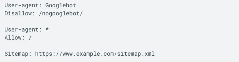 sitemap in robots txt